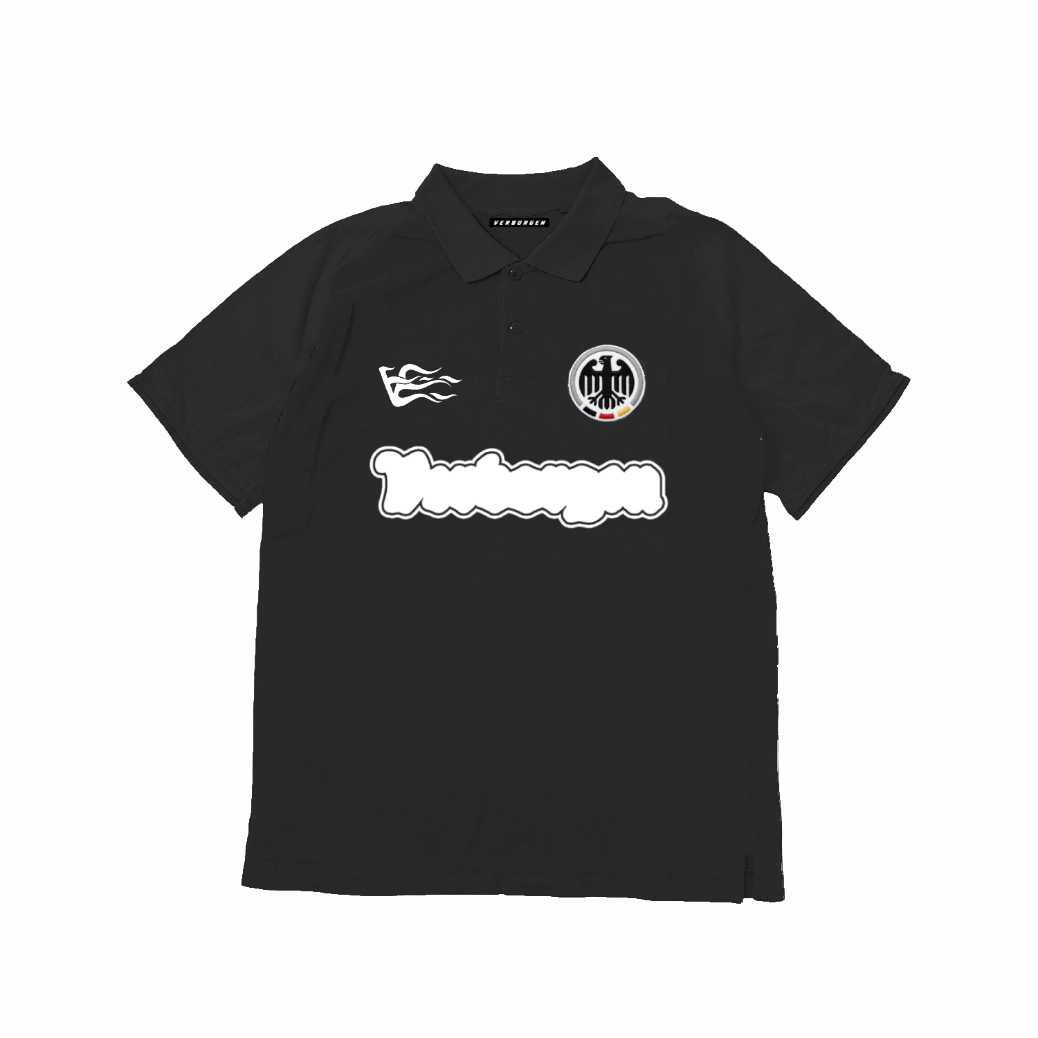 Polo Censored V-Logo - Noir