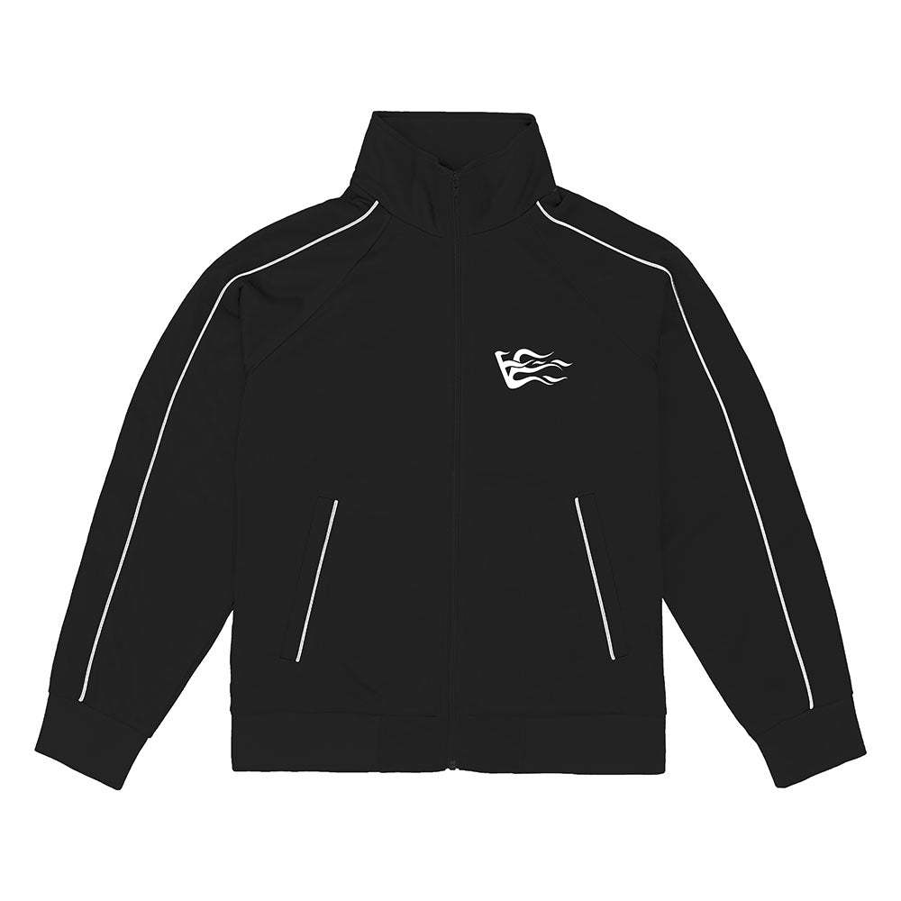 Nylon Track Jacket - Black/White