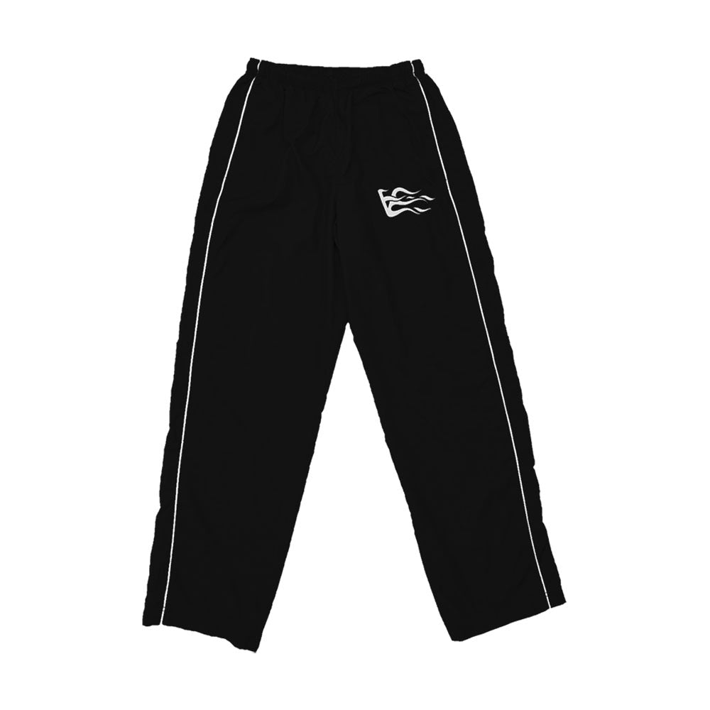 Nylon Track Bottoms - Black/White