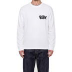 Waffle Knit Verborgen LS T-Shirt - White