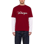 Script Double Layered T-Shirt - Red