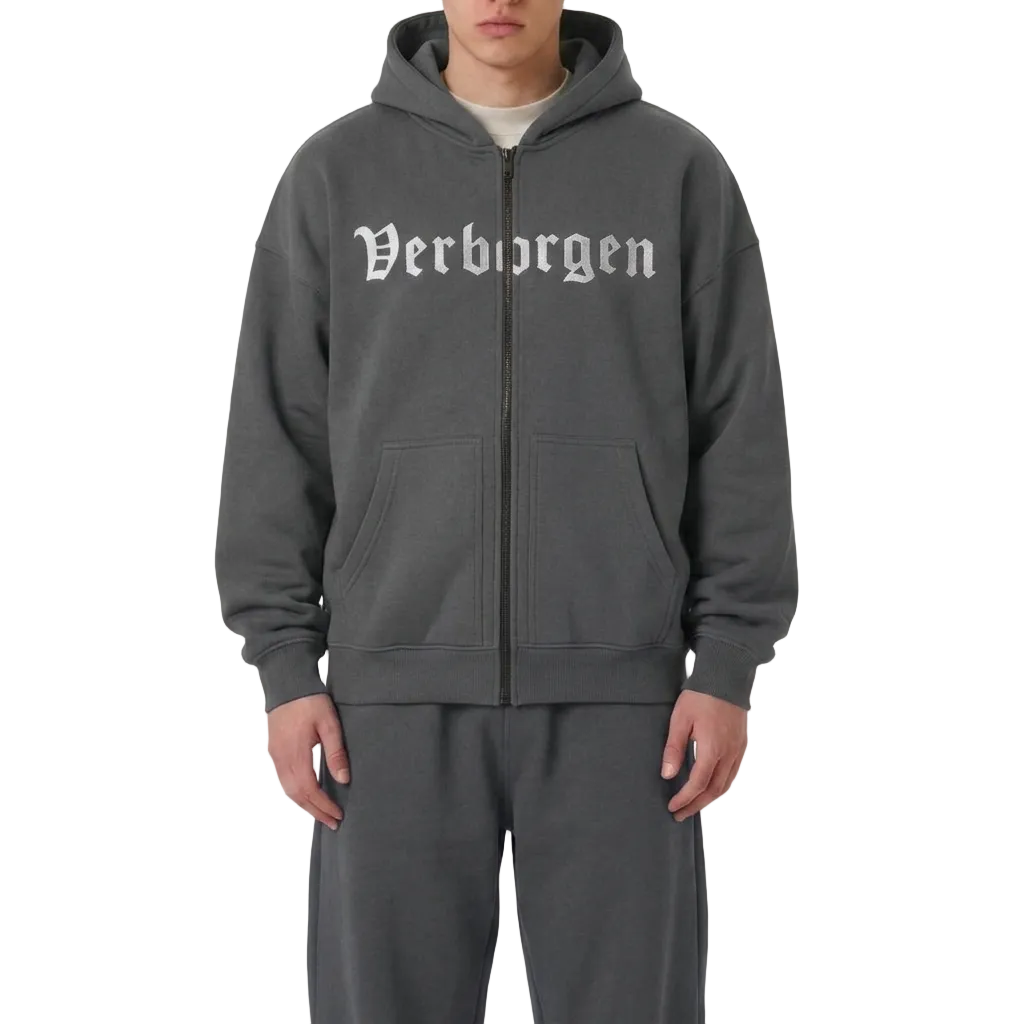 "Classic" Embroidery V3 Zip-Up - Grey