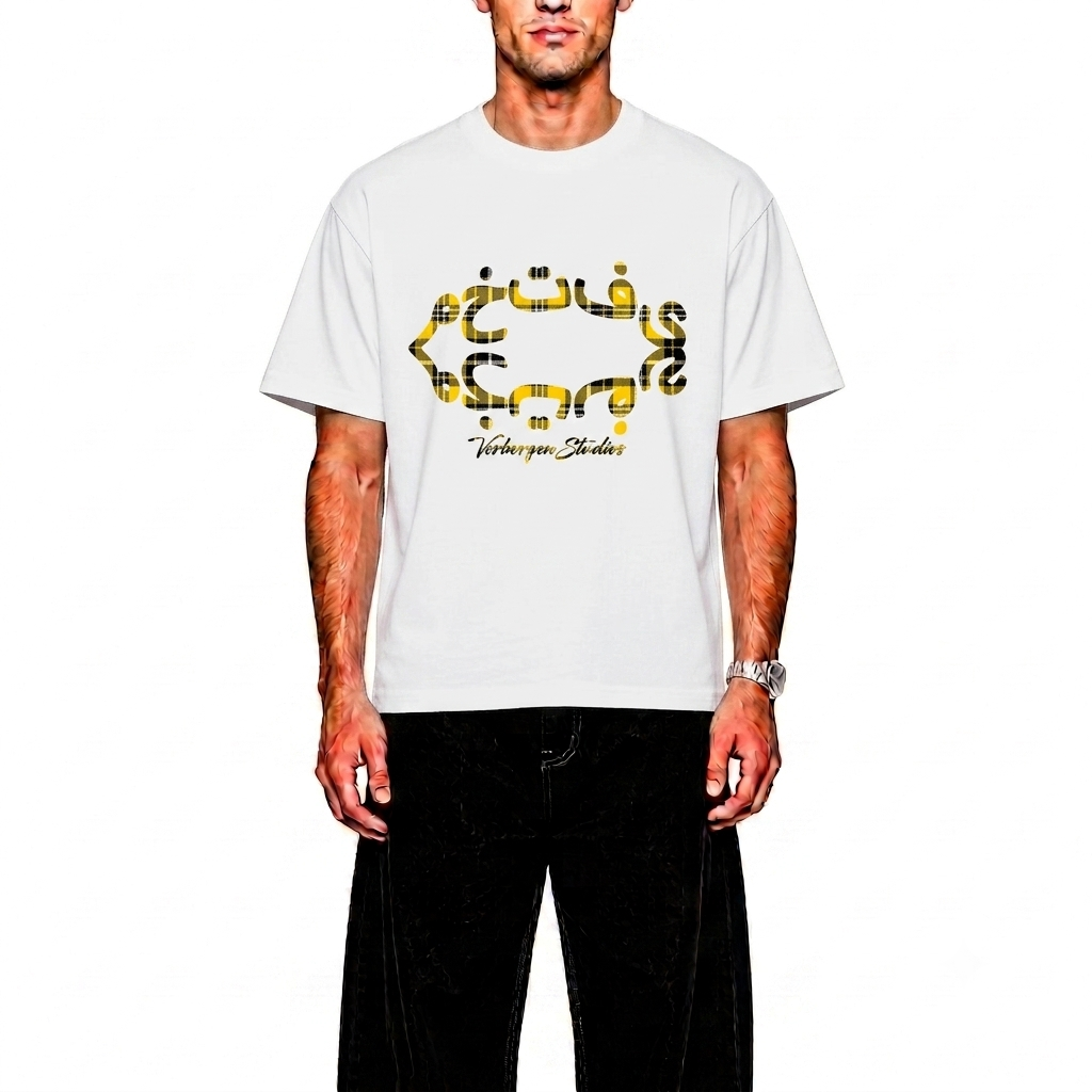 Golden Ration "Vellow Plaid" T-Shirt - White