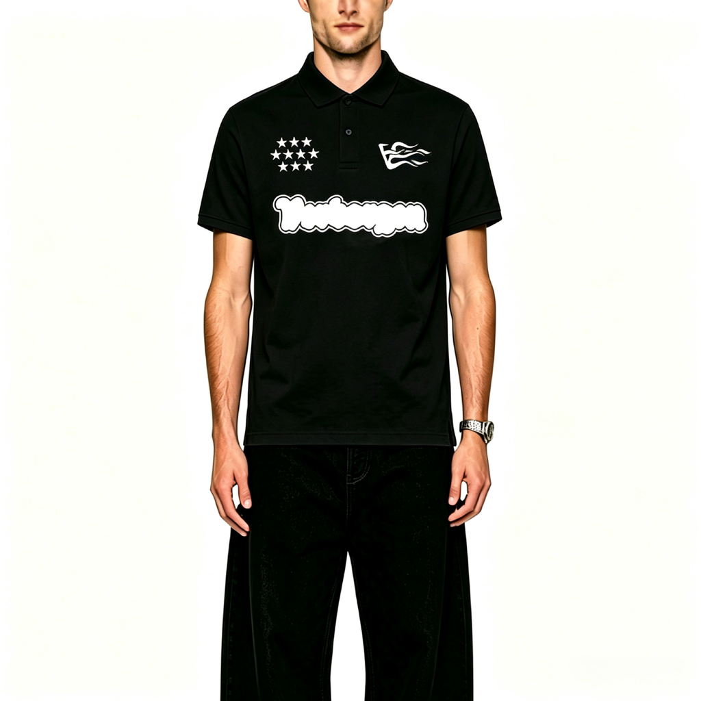 Censored V-Logo Polo shirt - Black