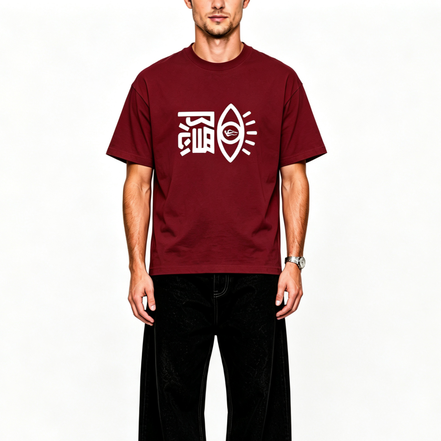 CNY "White" Dragon T-Shirt - Red