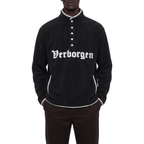 Button up 1/4 Zip Up - Navy/White