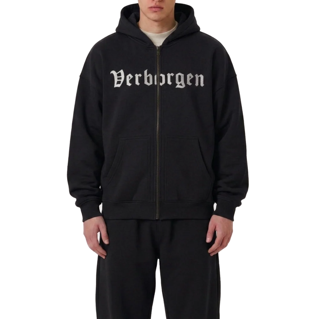 "Classic" Embroidery V3 Zip-Up — Black
