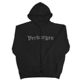 Full Zip up Rhinestone Hoodie - Black