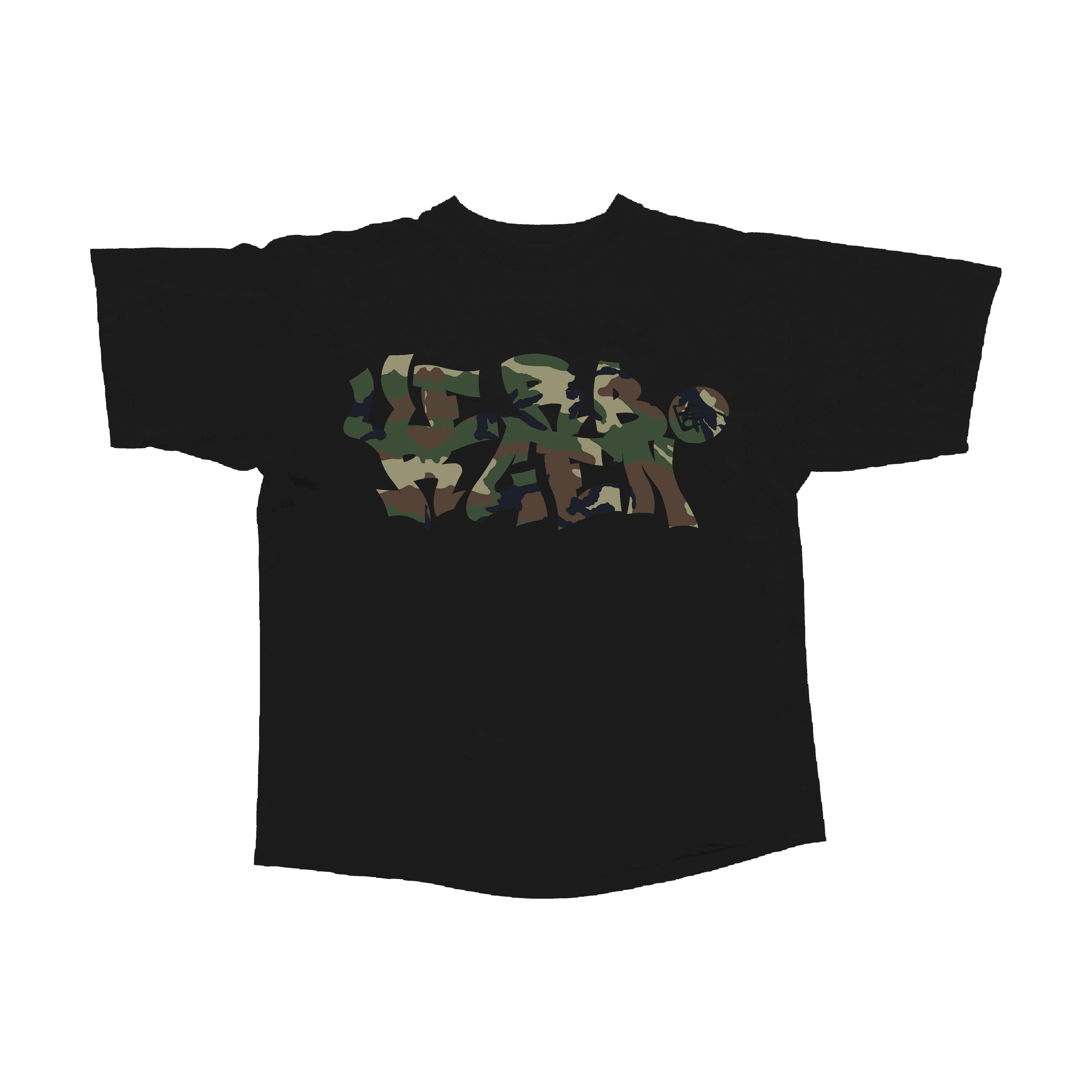 Graffiti Camo T-Shirt - BLACK