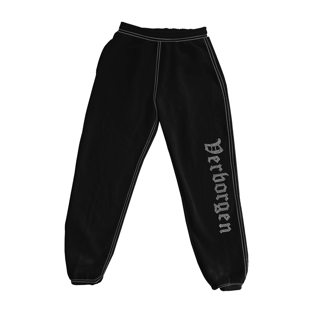 Pantalon de jogging brodé de strass – Noir