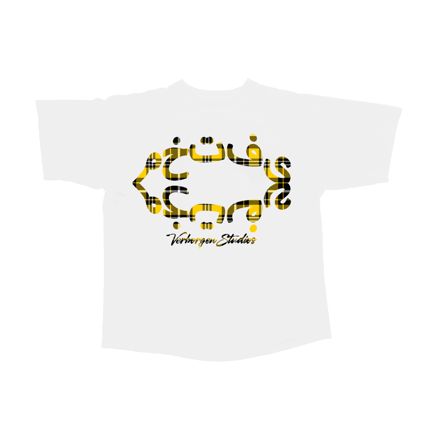 Golden Ration "Vellow Plaid" T-Shirt - White